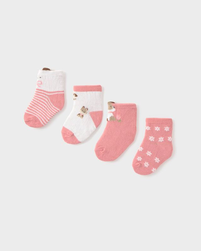 Set 4 calzini corti cani neonata Mayoral Newborn rosa Mayoral 0 Mesi 55cm