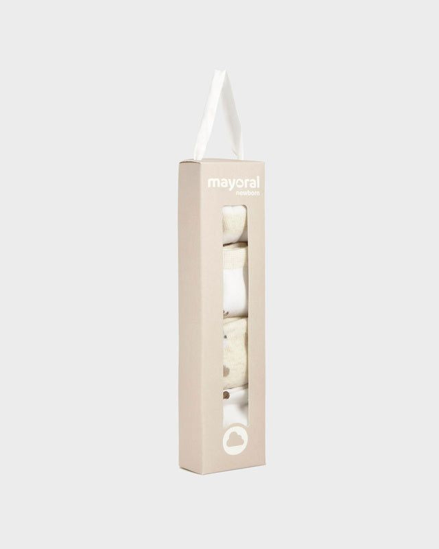 Set 4 calzini corti cani neonata Mayoral Newborn beige chiaro Mayoral 0 Mesi 55cm