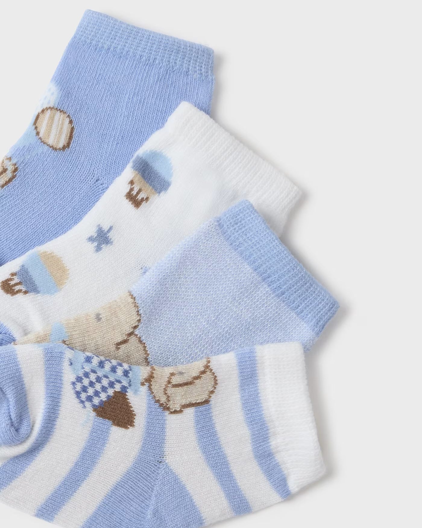 Set 4 paia calzini fresco cotone organico neonati Mayoral Newborn Azzurro Mayoral Azzurro