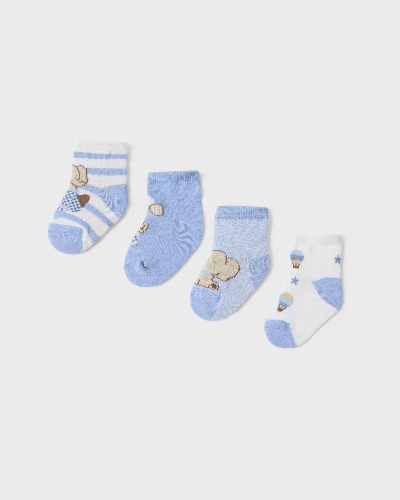 Set 4 paia calzini fresco cotone organico neonati Mayoral Newborn Azzurro Mayoral Azzurro