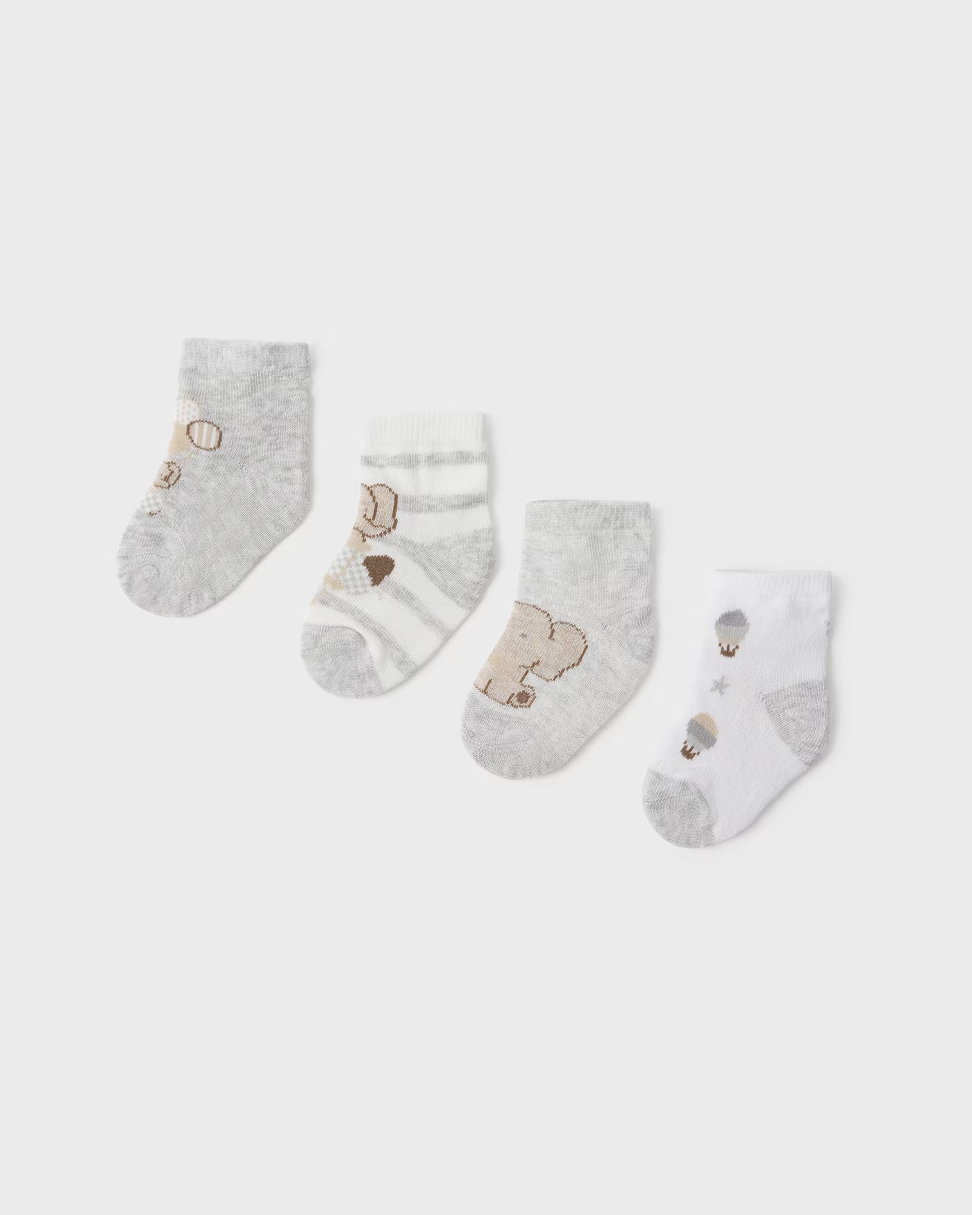 Set 4 paia calzini fresco cotone organico neonati Mayoral Newborn grigio Mayoral Grigio