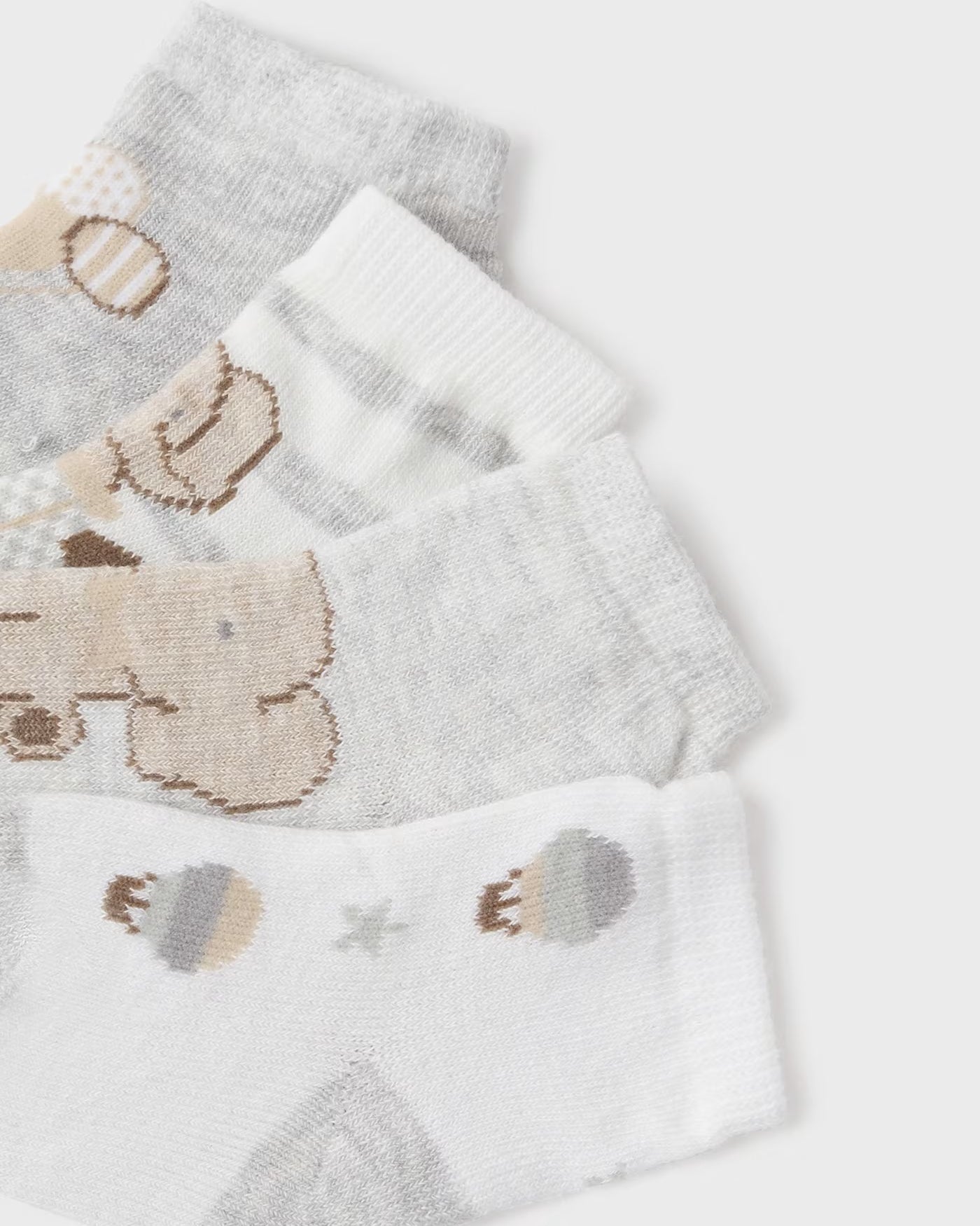 Set 4 paia calzini fresco cotone organico neonati Mayoral Newborn grigio Mayoral Grigio