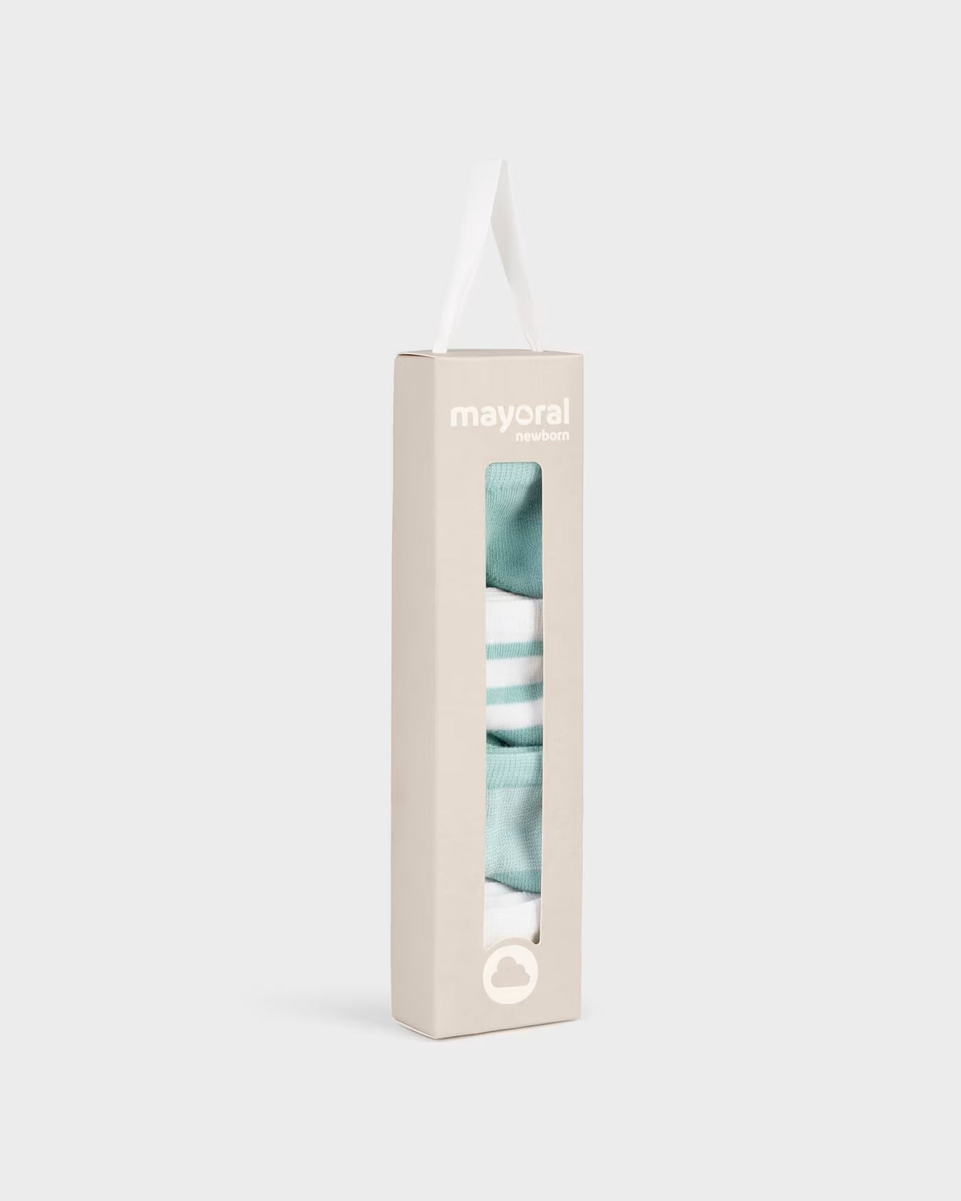 Set 4 paia calzini fresco cotone organico neonati Mayoral Newborn verde Acqua Mayoral Acqua