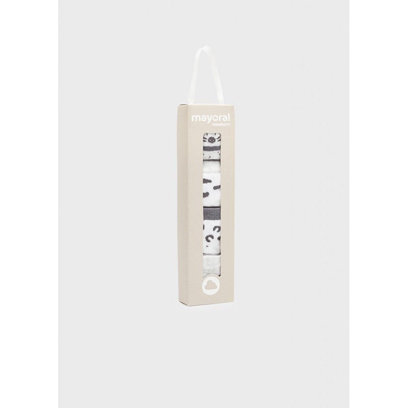 Set 4 paia calzini neonato Mayoral Newborn con stampa zebra - ErreGiModaBimbo