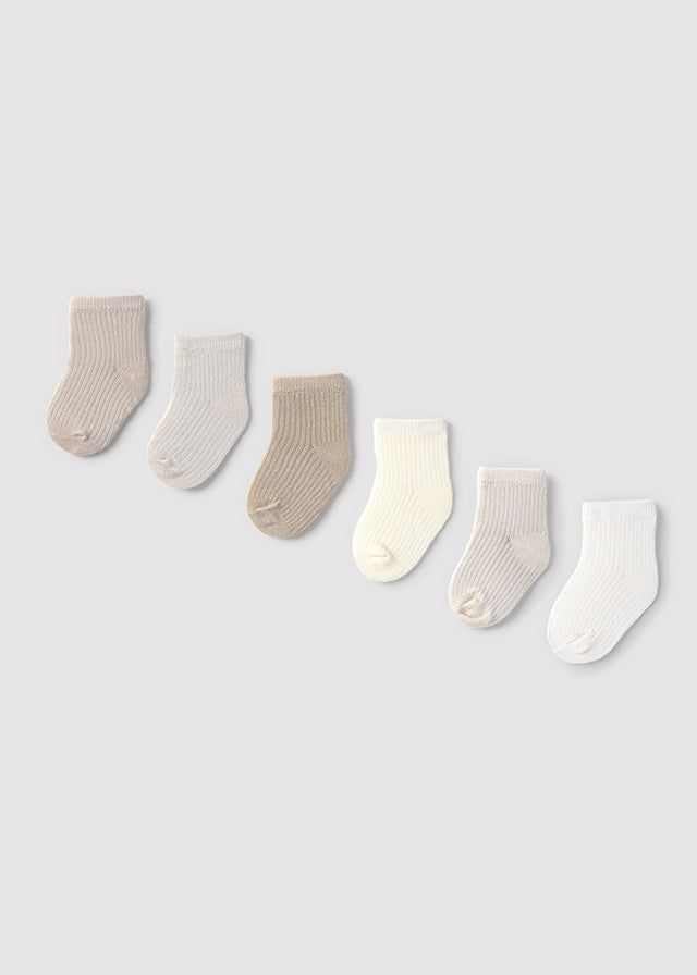 Set 6 paia calzini neonati Mayoral Newborn Neutri Mayoral Beige