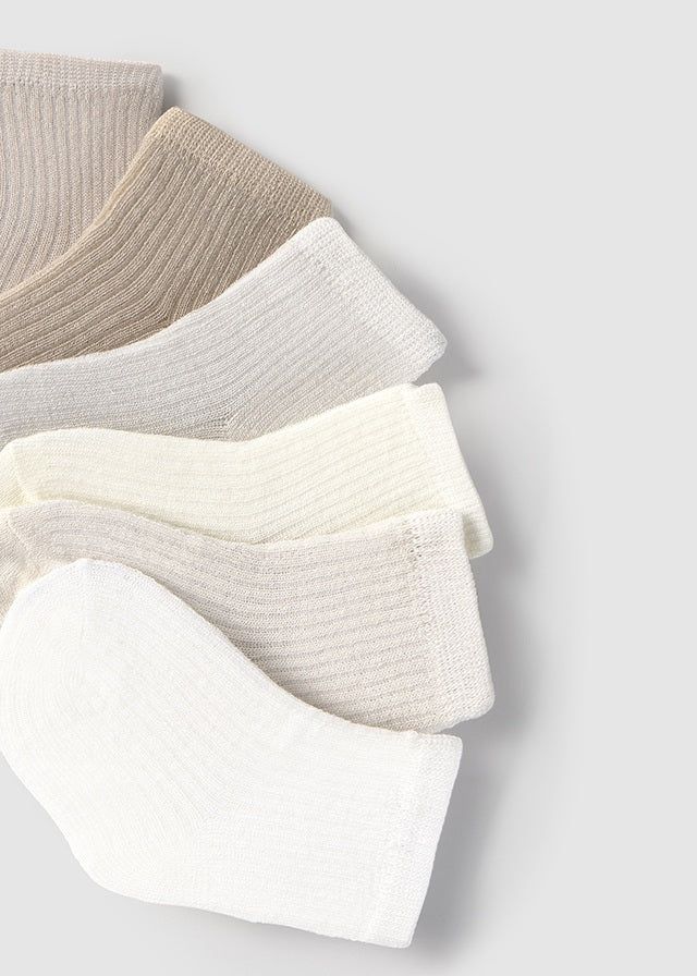 Set 6 paia calzini neonati Mayoral Newborn Neutri Mayoral Beige