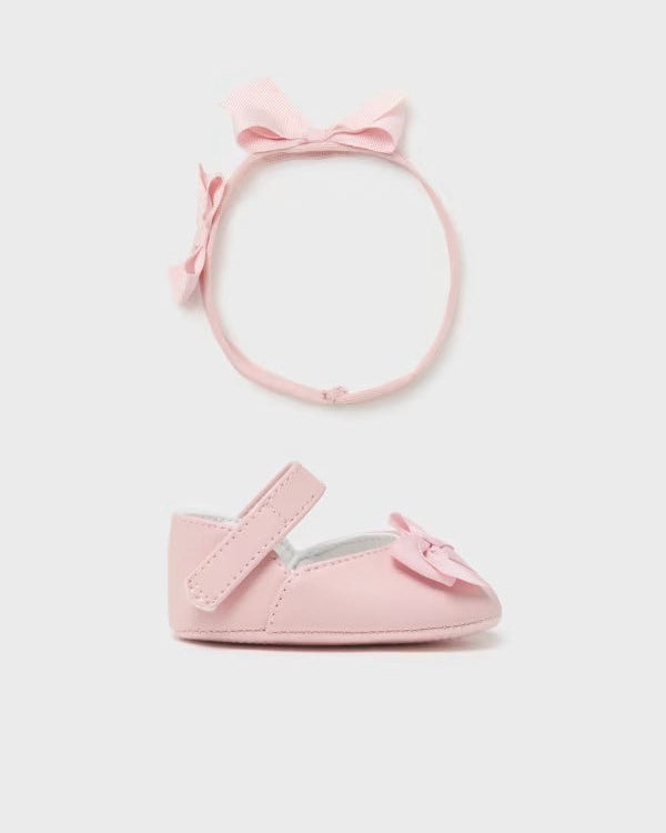 Set ballerine e fascetta rosa neonata Mayoral Newborn - ErreGiModaBimbo