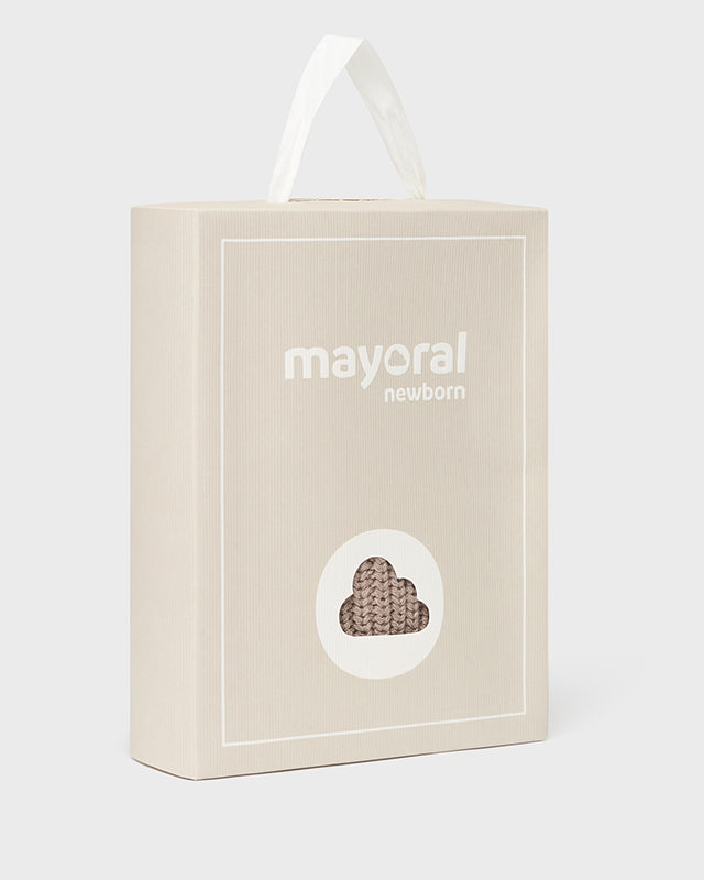Set cappello e manopole in maglia neonato Mayoral Newborn marrone Mayoral Marrone