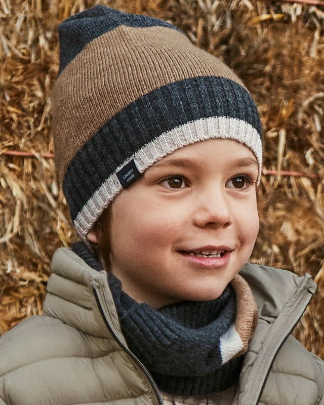 Set cappello e scaldacollo bambino Mayoral grigio e caramello Mayoral 4 Anni 104cm