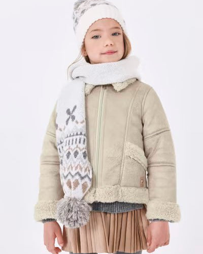 Set cappello e sciarpa jacquard bambina mayoral grigio - ErreGiModaBimbo