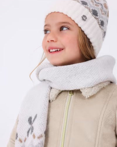 Set cappello e sciarpa jacquard bambina mayoral grigio - ErreGiModaBimbo