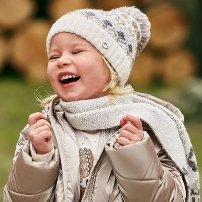 Set cappello e sciarpa jacquard bambina mayoral grigio - ErreGiModaBimbo
