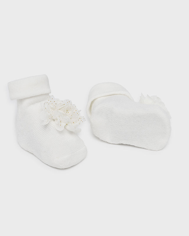 Set fascia e calzini fiore neonata Mayoral Newborn panna Mayoral Panna