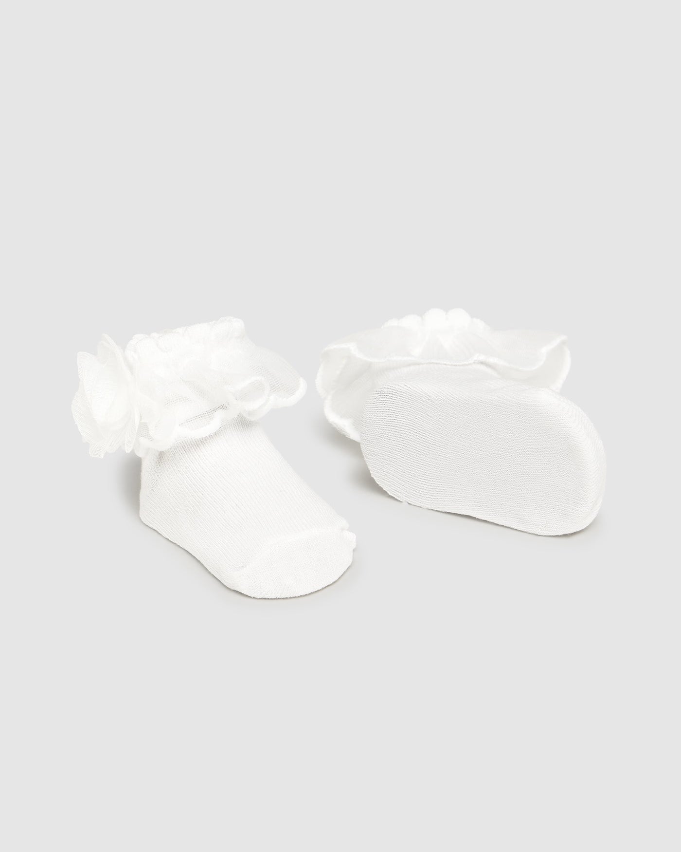 Set cerimonia fascia e calzini neonata Mayoral Newborn bianco Mayoral Bianco