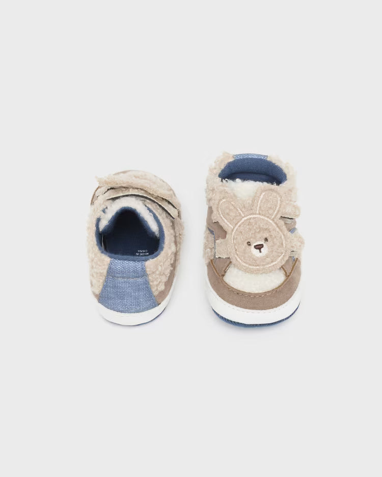 Scarpette Sneakers pellicciotto neonati Mayoral Beige azzurro Mayoral 15 (0-2 Mesi)