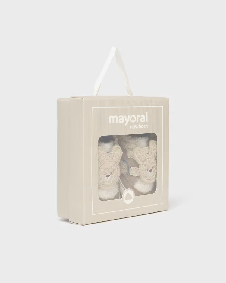 Scarpette Sneakers pellicciotto neonati Mayoral Beige azzurro Mayoral 15 (0-2 Mesi)
