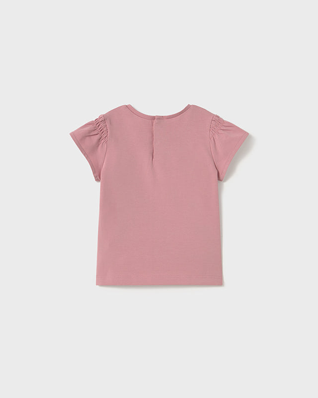 T-Shirt applicazione rilievo neonata Mayoral rosato Mayoral Rosato