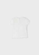 T-shirt arricciata bianca neonata Mayoral Chic - ErreGiModaBimbo