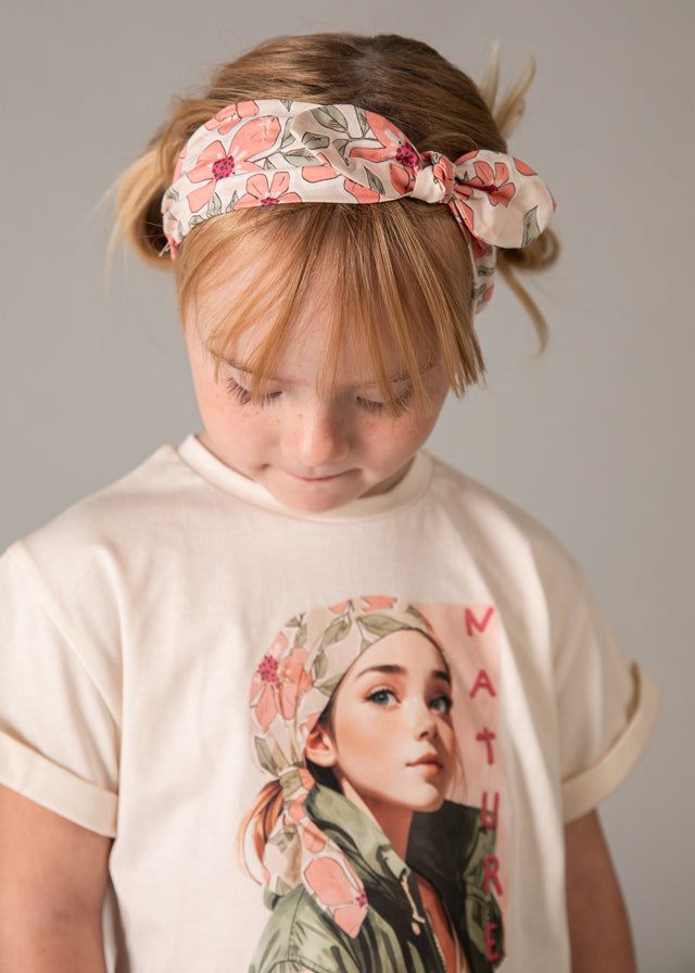 T-shirt bambina Mayoral con Stampa 'Nature' e Fascia Mayoral 2 Anni 92cm