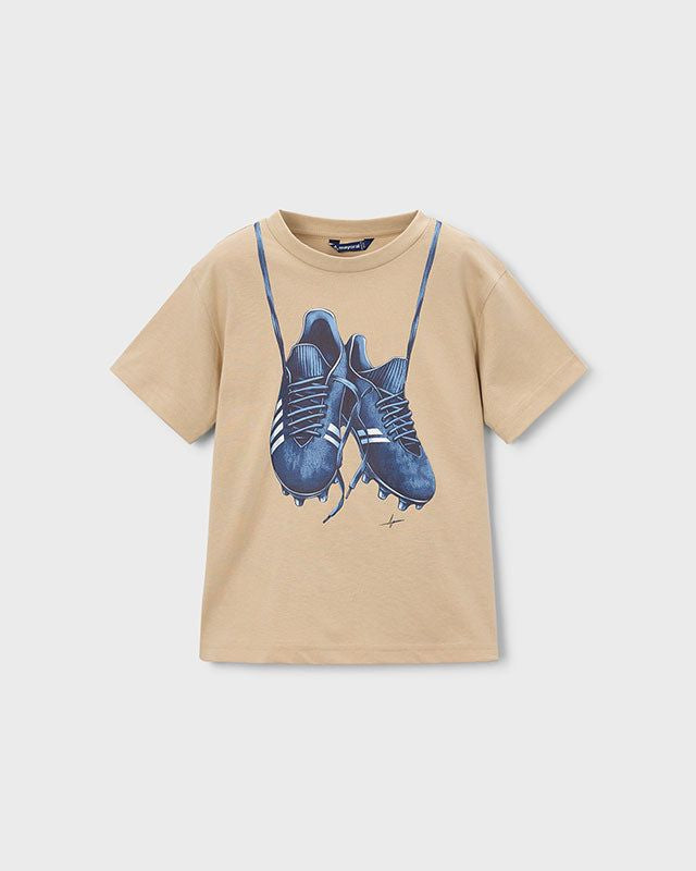 T-shirt bambino beige scarpini calcio - Mayoral Mayoral 2 Anni 92cm