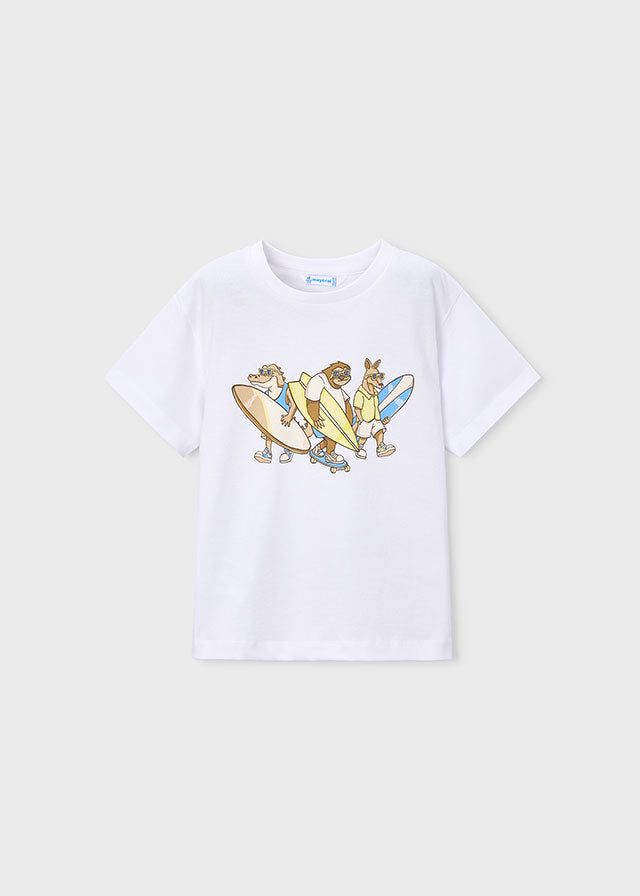 T-shirt bambino Surfisti Mayoral in bianco o blu Mayoral 2 Anni 92cm