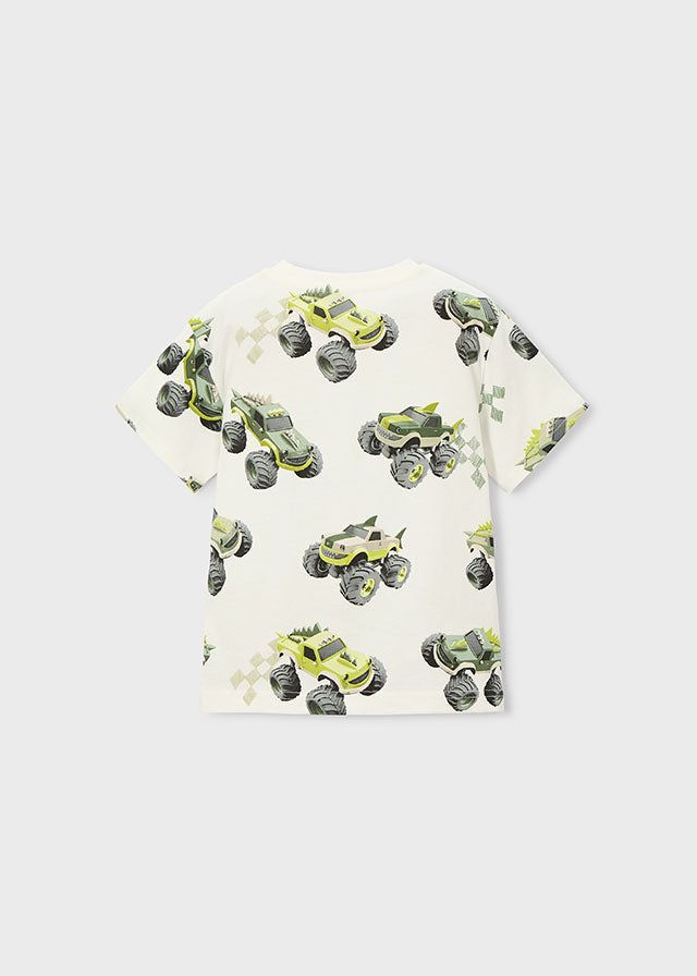 T-shirt bambino Mayoral - Stampa Monstertrack Verde Mayoral 2 Anni 92cm