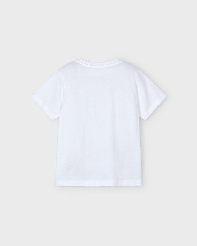 T-Shirt bambino Mayoral bianca stampa onda surf Mayoral Bianco