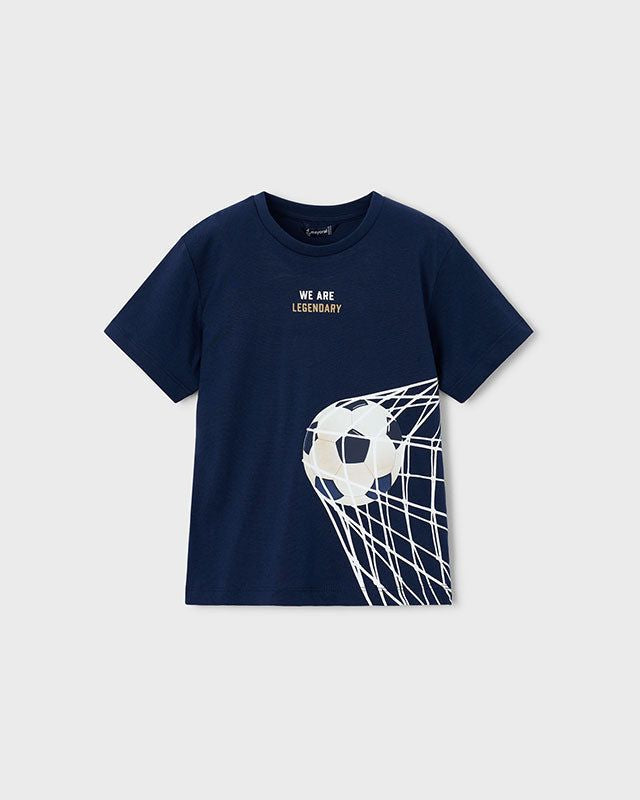 T-shirt bambino Mayoral blu marino pallone calcio Mayoral 2 Anni 92cm