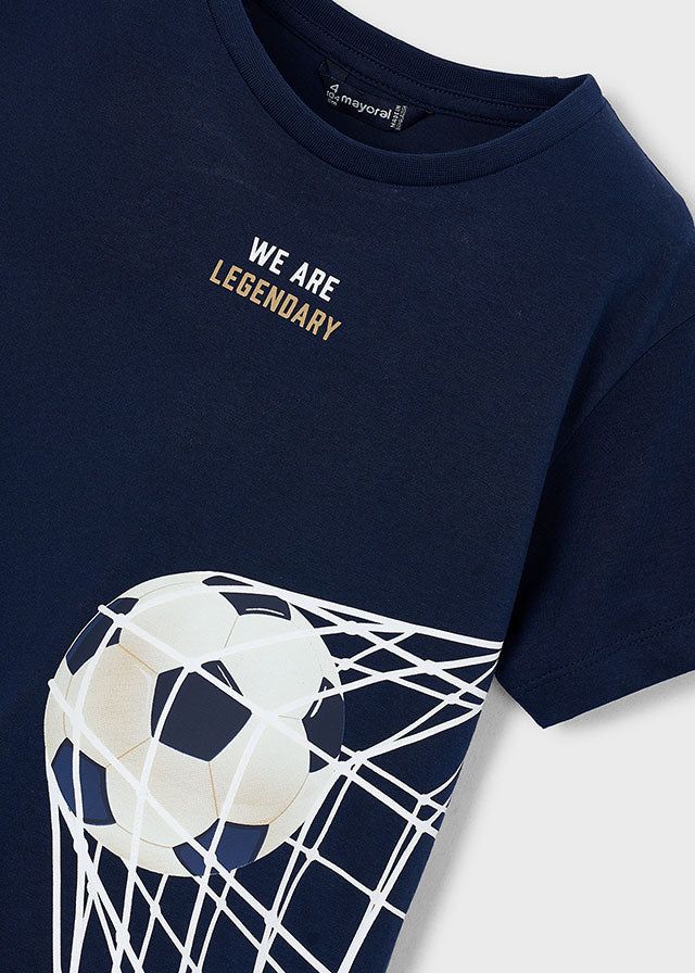 T-shirt bambino Mayoral blu marino pallone calcio Mayoral 2 Anni 92cm