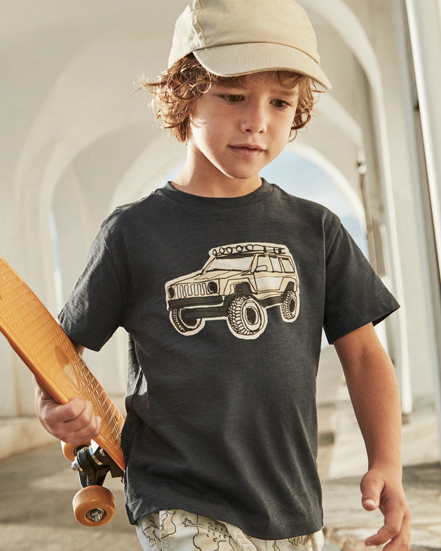 T-Shirt bambino Mayoral Jeep color liquirizia Mayoral Liquirizia
