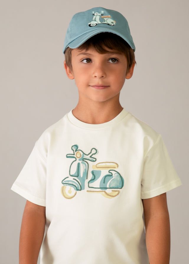 T-shirt bambino Mayoral con moto vespa ricamata Mayoral 2 Anni 92cm