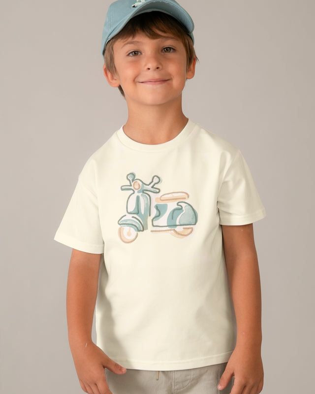 T-shirt bambino Mayoral con moto vespa ricamata Mayoral 2 Anni 92cm