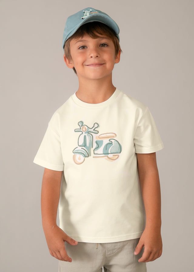 T-shirt bambino Mayoral con moto vespa ricamata Mayoral 2 Anni 92cm