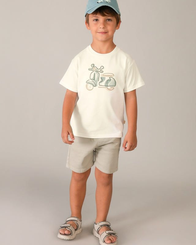 T-shirt bambino Mayoral con moto vespa ricamata Mayoral 2 Anni 92cm