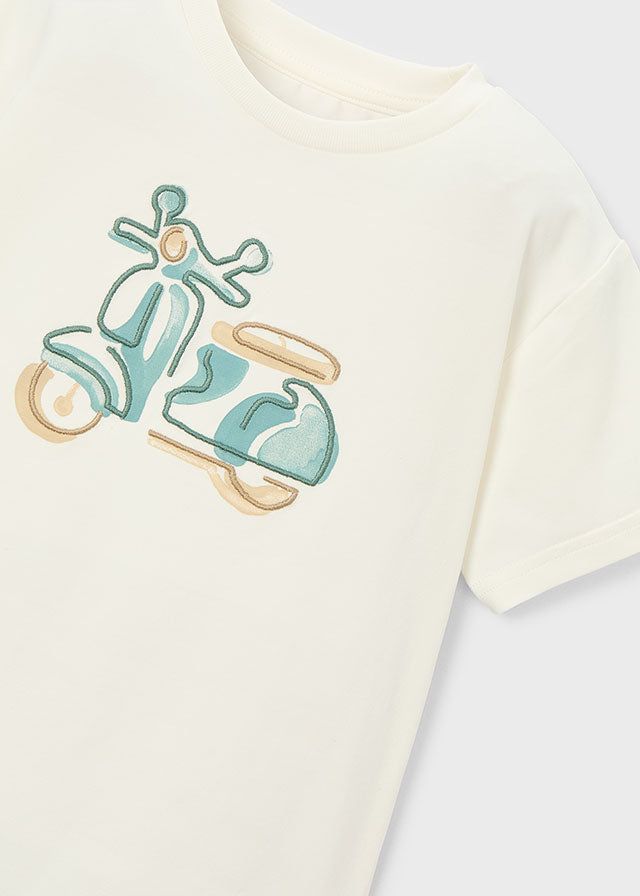 T-shirt bambino Mayoral con moto vespa ricamata Mayoral 2 Anni 92cm