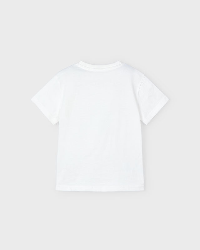 T-Shirt bambino Mayoral panna tasca stampata Mayoral Panna
