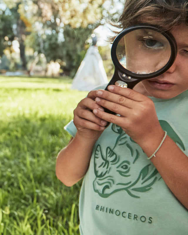 T-Shirt bambino Mayoral Rinoceronte bassorilievo verde alloro Mayoral Verde