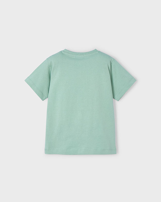 T-Shirt bambino Mayoral Rinoceronte bassorilievo verde alloro Mayoral Verde