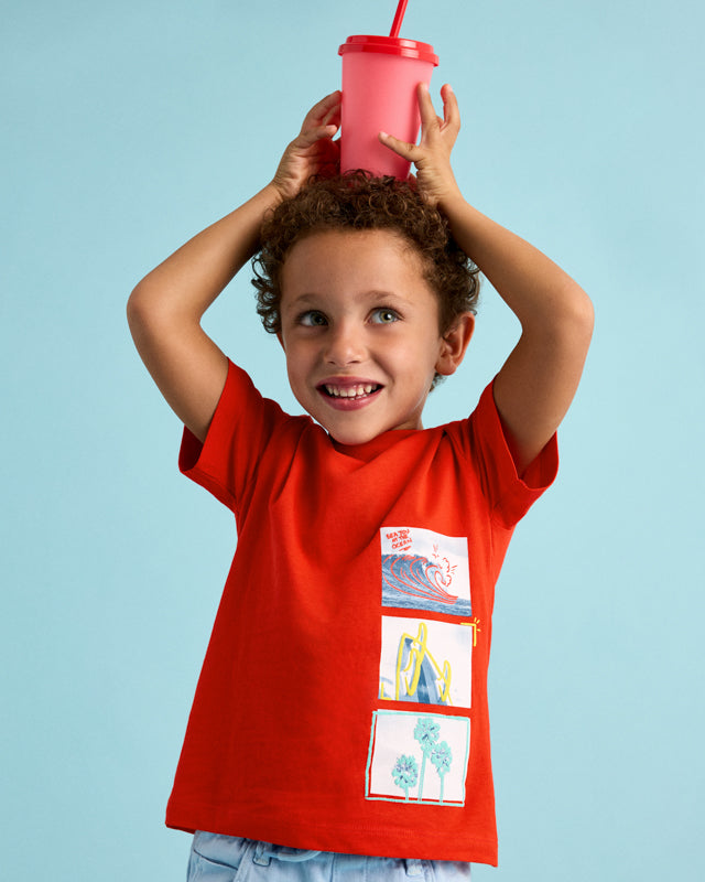T-Shirt bambino Mayoral stampa Surf rosso Mayoral Rosso
