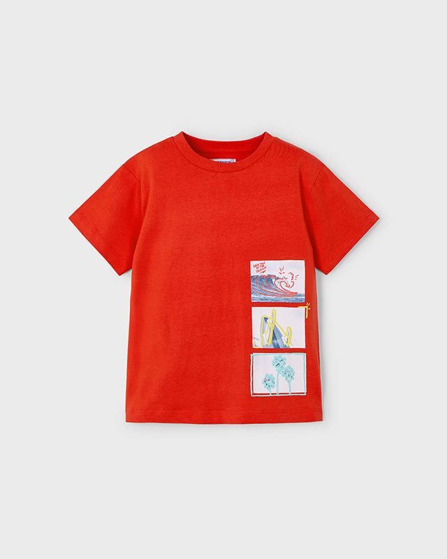 T-Shirt bambino Mayoral stampa Surf rosso Mayoral Rosso