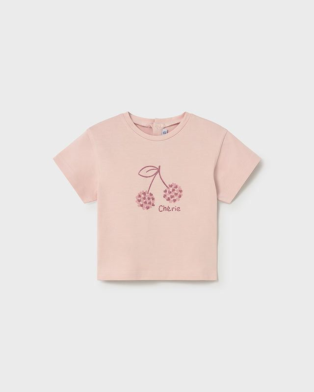 T-shirt neonata Rosa ciliegia Mayoral Mayoral