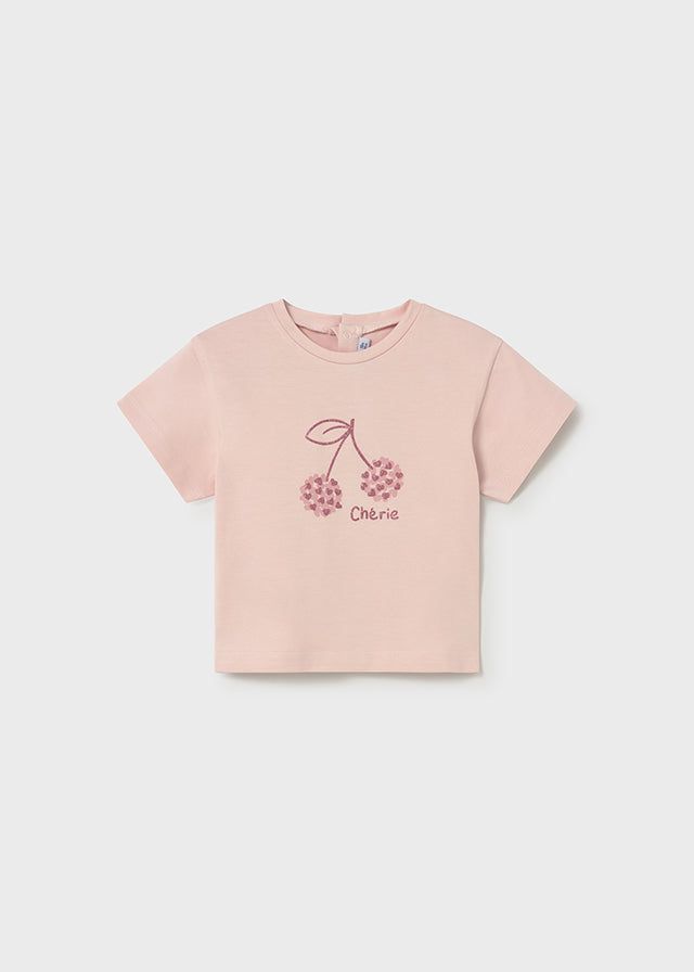 T-shirt neonata Rosa ciliegia Mayoral Mayoral