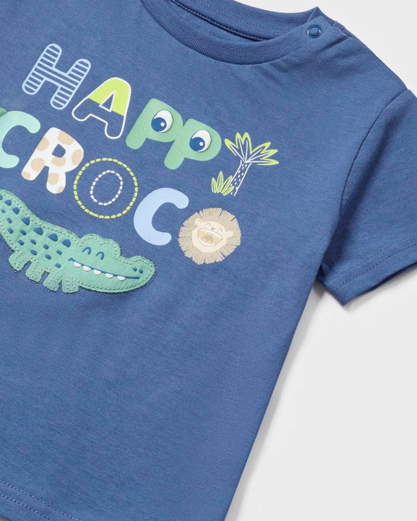 T-shirt coccodrillo fresco cotone neonato Mayoralblu indaco Mayoral Indaco
