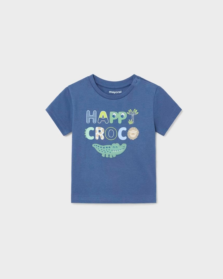 T-shirt coccodrillo fresco cotone neonato Mayoralblu indaco Mayoral Indaco