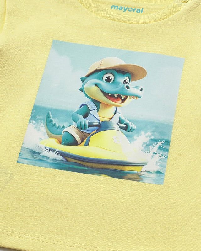 T-shirt neonato coccodrillo moto d'acqua Mayoral Mayoral 6 Mesi 68cm