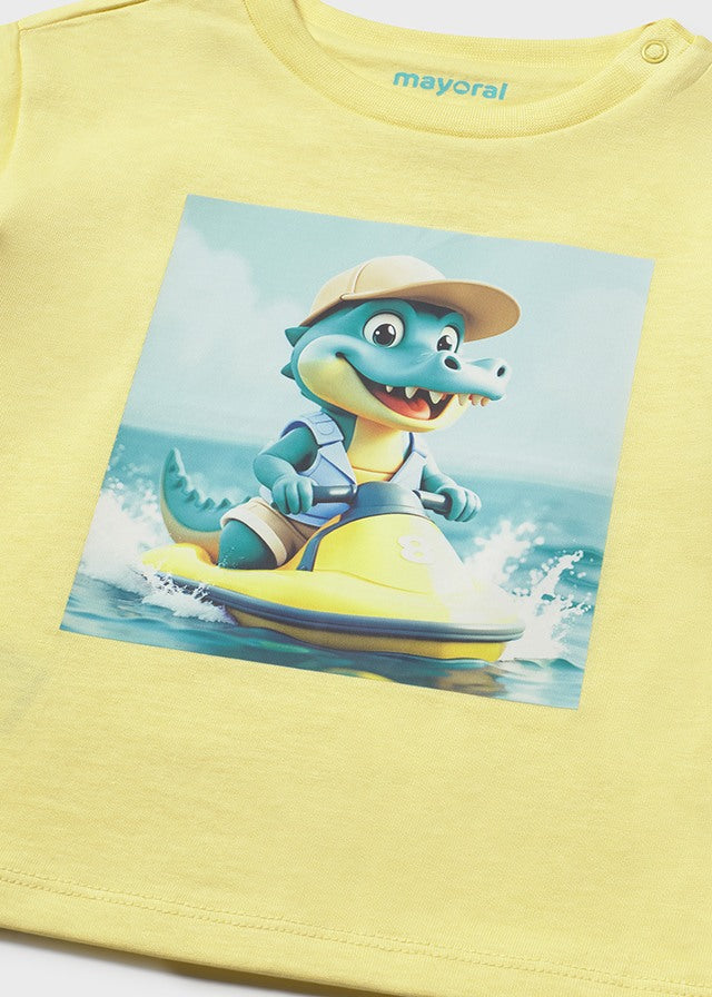 T-shirt neonato coccodrillo moto d'acqua Mayoral Mayoral 6 Mesi 68cm