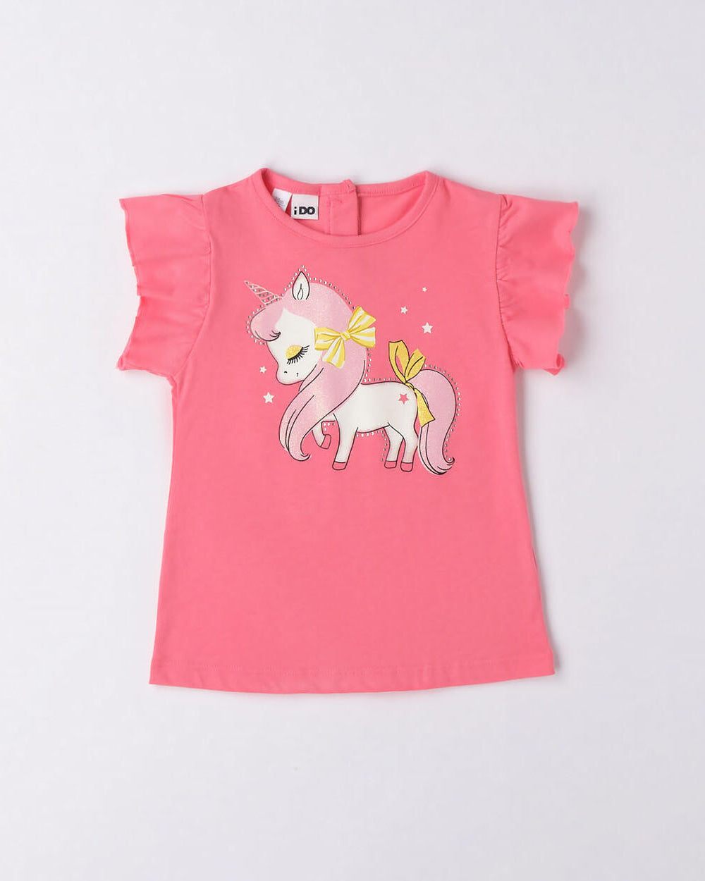T-shirt fresco cotone bambina iDO Unicorno rosa iDO Rosa