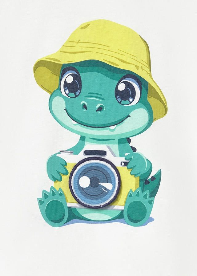 T-shirt interattiva neonato Mayoral con coccodrillo Mayoral 6 Mesi 68cm