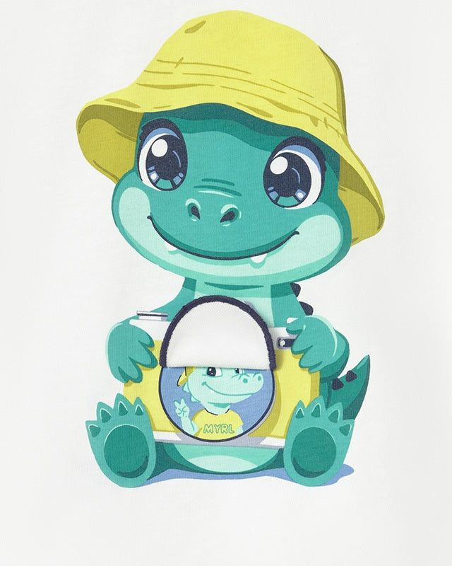 T-shirt interattiva neonato Mayoral con coccodrillo Mayoral 6 Mesi 68cm