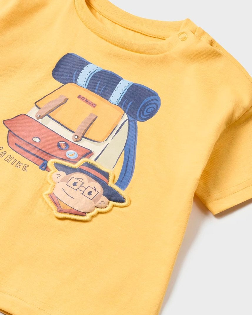 T-Shirt interattiva fresco cotone neonato Mayoral Bongo gialla Mayoral Giallo